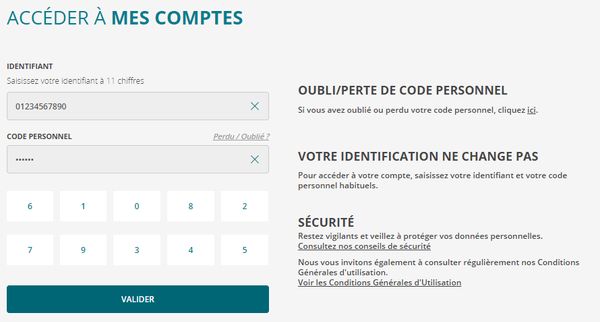 Credit Agricole dumb password rule screenshot